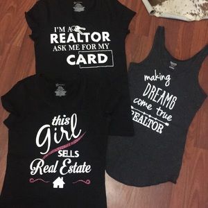 3 Realtor ladies tops. NEW size Med
